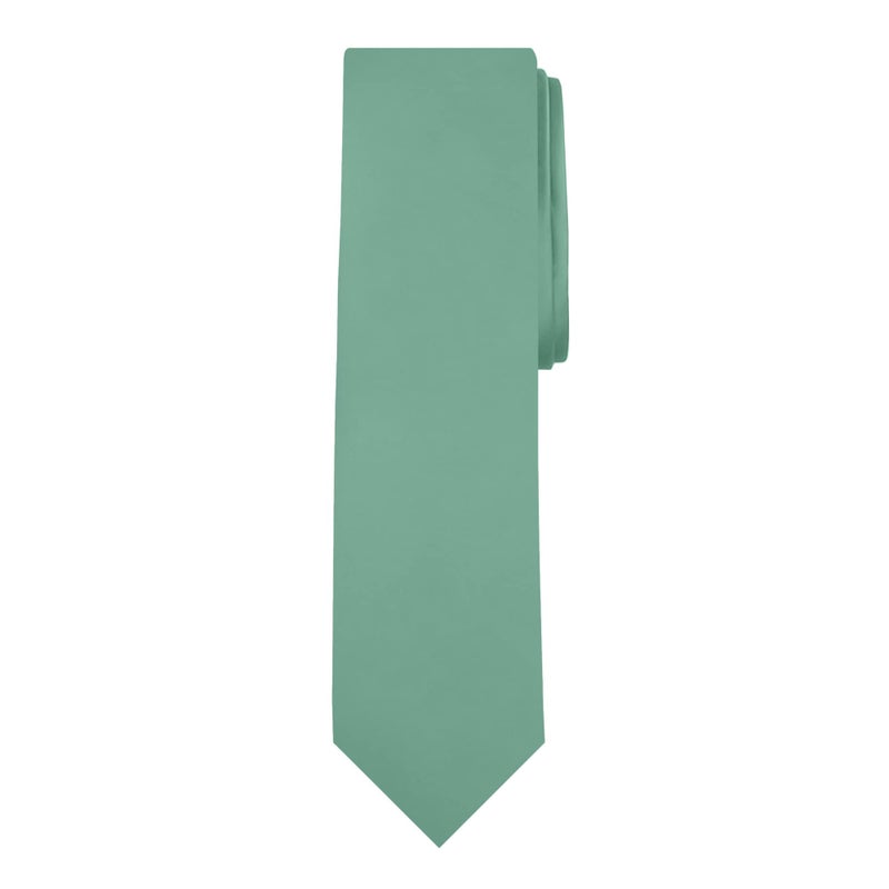Jacob Alexander Men's Slim Width 2.75" Solid Color Tie - Seafoam - Image 1